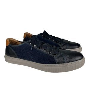 Johnston & Murphy Men’s Toliver Leather & Corduroy Sneakers Navy Blue
